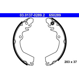 ATE Bremsbacken 03.0137-0289.2