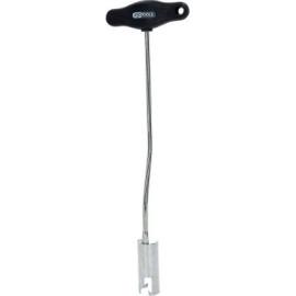 KS TOOLS Zündkerzenstecker-Abzieher mit T-Griff, gebogen, lang 500.7530
