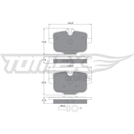 TOMEX brakes Bremsbelagsatz, Scheibenbremse TX 17-36