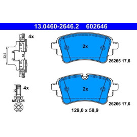 ATE Bremsbelagsatz 13.0460-2646.2 ATE Bremsbelagsatz 13.0460-2646.2