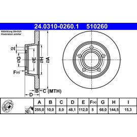 Bremsscheibe Audi T. A6 1.8-3.0 Quattro 97-05 Power Disc 24.0310-0260.1