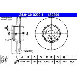 Bremsscheibe Bmw P. X5/X6 2.0-3.0 D 06 24.0130-0200.1 Bremsscheibe Bmw P. X5/X6 2.0-3.0 D 06 24.0130-0200.1