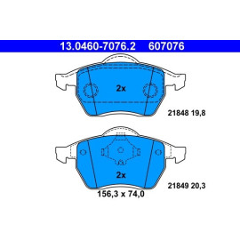 Bremsbelagsatz Vw P. Sharan 1.8-2.8 95-10 13.0460-7076.2
