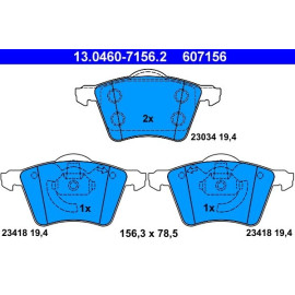 ATE Bremsbelagsatz 13.0460-7156.2 ATE Bremsbelagsatz 13.0460-7156.2