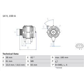 Lichtmaschine 0 986 081 960