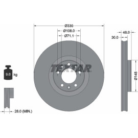 Textar Bremsscheibe 92283403 Textar Bremsscheibe 92283403