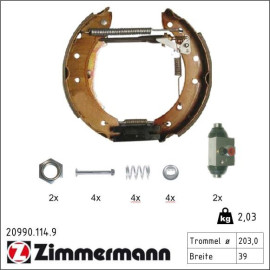 ZIMMERMANN Bremsbacken 20990.114.9