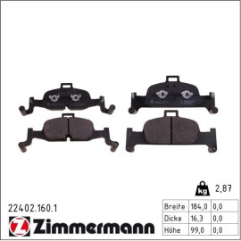 ZIMMERMANN Bremsbeläge 22402.160.1