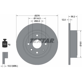 Textar Bremsscheibe 92225103 Textar Bremsscheibe 92225103