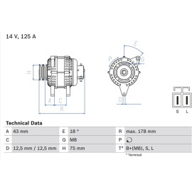 Lichtmaschine 0 986 045 611