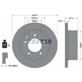 Bremsscheibe Kia T. Sorento 92147400 Bremsscheibe Kia T. Sorento 92147400