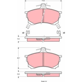 TRW Bremsbeläge GDB1197