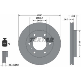 Bremsscheibe Mitsubishi P.Pajero 00 92128803