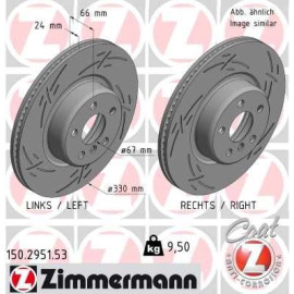 ZIMMERMANN Bremsscheibe 150.2951.53 ZIMMERMANN Bremsscheibe 150.2951.53