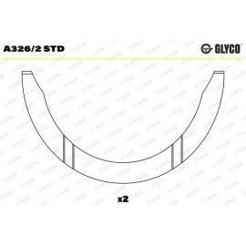 GLYCO Distanzscheibe, Kurbelwelle A326/2 STD