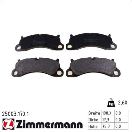 ZIMMERMANN Bremsbeläge 25003.170.1