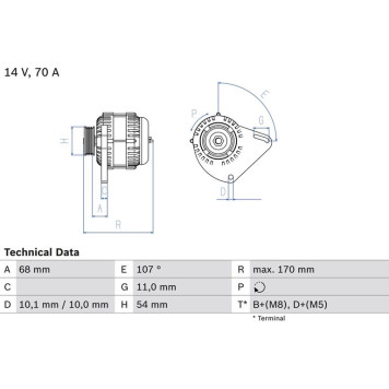 0 986 080 560 Bosch Lichtmaschine 0 986 080 560 0 986 080 560 Bosch Lichtmaschine 0 986 080 560