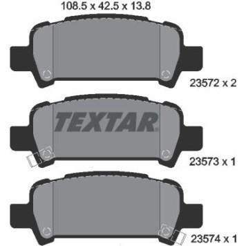 2357202 Textar Bremsbelagsatz 2357202 2357202 Textar Bremsbelagsatz 2357202