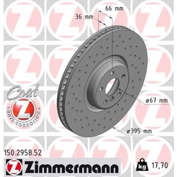 Zimmermann Bremsscheibe Vorderachse Sport 150.2958.52 Zimmermann Bremsscheibe Vorderachse Sport 150.2958.52