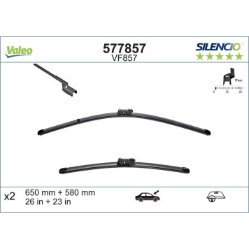 577857 Valeo VM857 Silencio X.TRM Wischer 577857 577857 Valeo VM857 Silencio X.TRM Wischer 577857
