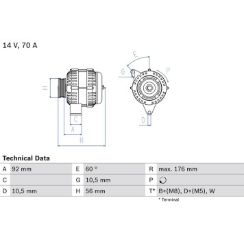 0 986 036 820 Bosch Lichtmaschine 0 986 036 820 0 986 036 820 Bosch Lichtmaschine 0 986 036 820