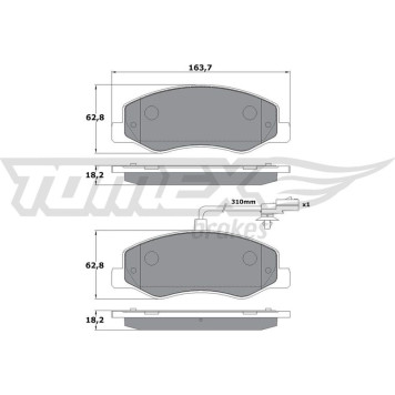 TX 16-49 TOMEX brakes Bremsbelagsatz, Scheibenbremse TX 16-49 TX 16-49 TOMEX brakes Bremsbelagsatz, Scheibenbremse TX 16-49