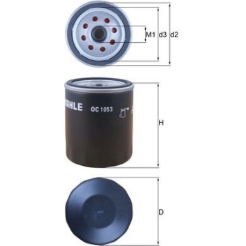 OC 1053 MAHLE Ölfilter OC 1053, Anschraubfilter, Höhe 93,5 mm – u. a. für VW California T5 Camper (7EC, 7EF, 7EG, 7HF, 7HC), VW T6 (SGC, SGG, SHC), VW Multivan T5 (7HM, 7HN, 7HF, 7EF, 7EM, 7EN) – OE Nummer 03L115561 - l OC 1053 MAHLE Ölfilter OC 1053, Anschraubfilter, Höhe 93,5 mm – u. a. für VW California T5 Camper (7EC, 7EF, 7EG, 7HF, 7HC), VW T6 (SGC, SGG, SHC), VW Multivan T5 (7HM, 7HN, 7HF, 7EF, 7EM, 7EN) – OE Nummer 03L115561 - l