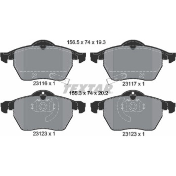 2311701 Textar Bremsbelagsatz 2311701 2311701 Textar Bremsbelagsatz 2311701