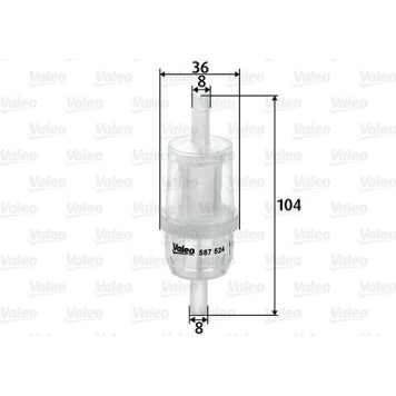 587524 Valeo Kraftstofffilter 587524 587524 Valeo Kraftstofffilter 587524
