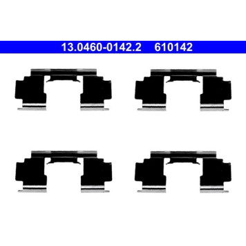ATE Zubehörsatz Bremsbeläge 13.0460-0142.2 ATE Zubehörsatz Bremsbeläge 13.0460-0142.2