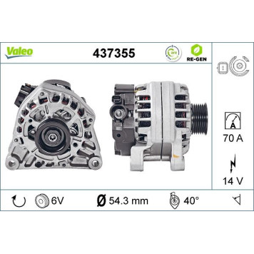 437355 Valeo Lichtmaschine 437355 437355 Valeo Lichtmaschine 437355