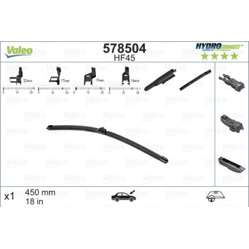 578504 Valeo HydroConnect Front LHD 578504 - 45 cm 578504 Valeo HydroConnect Front LHD 578504 - 45 cm