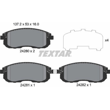 2428001 Textar Bremsbelagsatz 2428001 – Hitachi 2428001 Textar Bremsbelagsatz 2428001 – Hitachi
