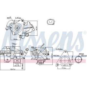 98379 Nissens AGR-Ventil 98379 98379 Nissens AGR-Ventil 98379
