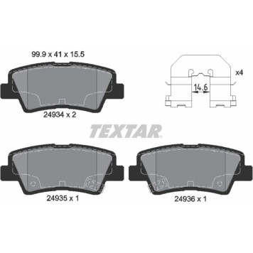 2493401 Textar Bremsbelagsatz 2493401 2493401 Textar Bremsbelagsatz 2493401