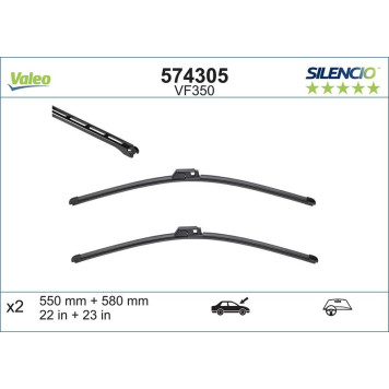 574305 Valeo VM350 Silencio X.TRM Wischer 574305 574305 Valeo VM350 Silencio X.TRM Wischer 574305