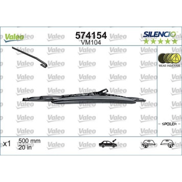 574154 Valeo Scheibenwischer 574154 - Silencio Performance 574154 Valeo Scheibenwischer 574154 - Silencio Performance