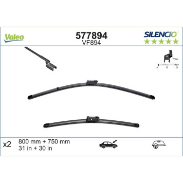 577894 Valeo VM894 Silencio X.TRM Wischer 577894 577894 Valeo VM894 Silencio X.TRM Wischer 577894