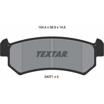 2407101 Textar Bremsbelagsatz 2407101 2407101 Textar Bremsbelagsatz 2407101