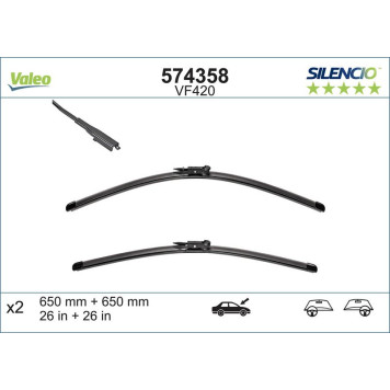 574358 Valeo VM420 Silencio X.TRM Wischer 574358 574358 Valeo VM420 Silencio X.TRM Wischer 574358