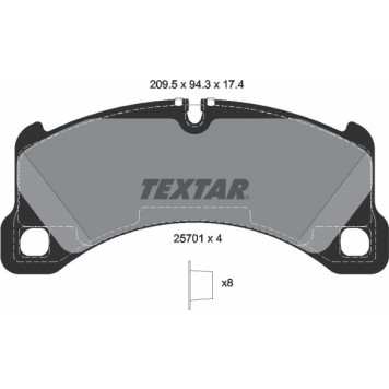 2570101 Textar Bremsbelagsatz 2570101