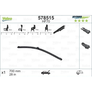 578515 Valeo HydroConnect Front LHD 578515 - 70 cm 578515 Valeo HydroConnect Front LHD 578515 - 70 cm