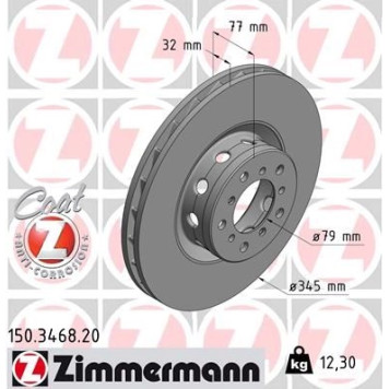 Zimmermann Bremsscheibe 150.3468.20 Zimmermann Bremsscheibe 150.3468.20