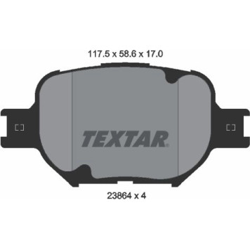 2386401 Textar Bremsbelagsatz 2386401 2386401 Textar Bremsbelagsatz 2386401