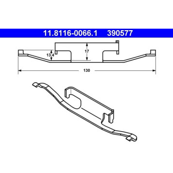 11.8116-0066.1 ATE Feder, Bremssattel 11.8116-0066.1 11.8116-0066.1 ATE Feder, Bremssattel 11.8116-0066.1