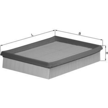 LX 643 MAHLE Luftfilter LX 643, Filtereinsatz, 205 x 170 x 42,3 mm – u. a. für Peugeot 206 Schrägheck (2A/C), 206 Sw (2E/K), 206 CC (2D) – OE Nummer 142000000 - l