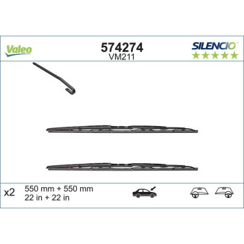 574274 Valeo Scheibenwischer 574274 - Silencio Performance 574274 Valeo Scheibenwischer 574274 - Silencio Performance