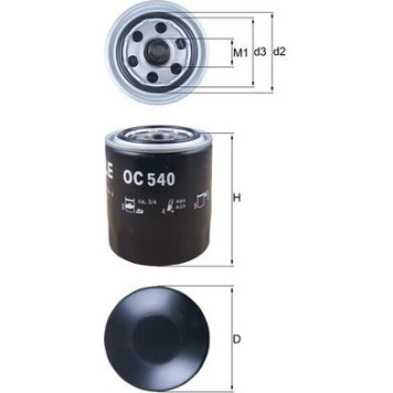 OC 540 MAHLE Ölfilter OC 540, Anschraubfilter, Höhe 117,4 mm – u. a. für Hyundai H-1 / Starex Bus (A1), H-1 Cargo (TQ), H-1 Travel (TQ) – OE Nummer 0K55114302 - l OC 540 MAHLE Ölfilter OC 540, Anschraubfilter, Höhe 117,4 mm – u. a. für Hyundai H-1 / Starex Bus (A1), H-1 Cargo (TQ), H-1 Travel (TQ) – OE Nummer 0K55114302 - l