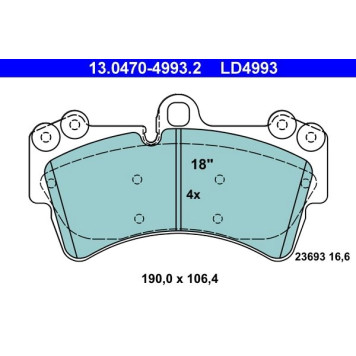 13.0470-4993.2 ATE Bremsbelagsatz Audi Vorderachse Q7 3.0-3.6 quattro 06-15 Keramik 13.0470-4993.2 13.0470-4993.2 ATE Bremsbelagsatz Audi Vorderachse Q7 3.0-3.6 quattro 06-15 Keramik 13.0470-4993.2