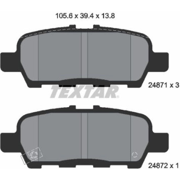 2487101 Textar Bremsbelagsatz 2487101 2487101 Textar Bremsbelagsatz 2487101